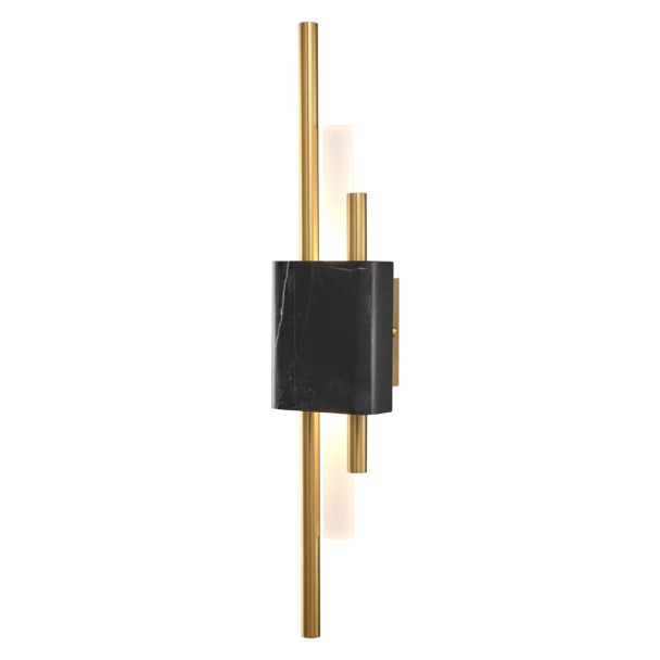 Step into design ST-7007W-BLACK ELLIE LED LAMPA ŚCIENNA MARMUROWA CZARNO ZŁOTA 50 CM
