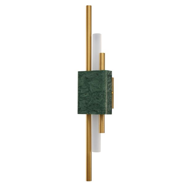 Step into design ST-7007W-GREEN ELLIE LED LAMPA ŚCIENNA MARMUROWA ZIELONO ZŁOTA 50 CM
