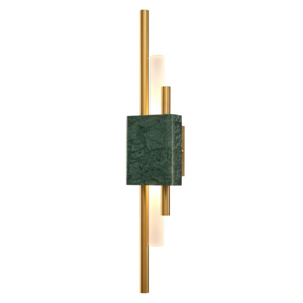 Step into design ST-7007W-GREEN ELLIE LED LAMPA ŚCIENNA MARMUROWA ZIELONO ZŁOTA 50 CM