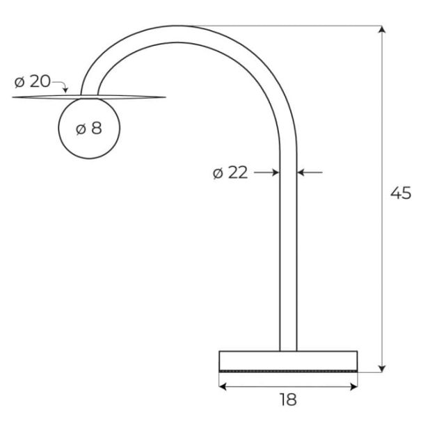 MAXLIGHT T0060 LAMPA STOŁOWA ENIGMA CZERWONA