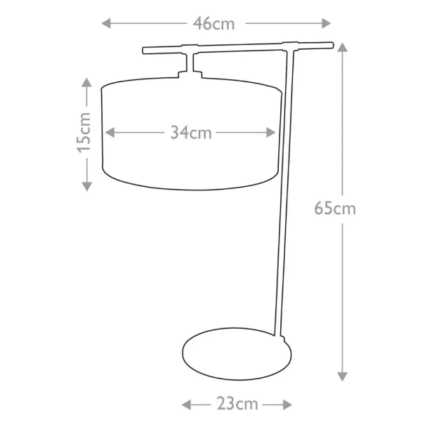 ELSTEAD BALANCE-TL-BKPN Lampa stołowa Balance - 1 źródło światła - Czarna z polerowanym niklem