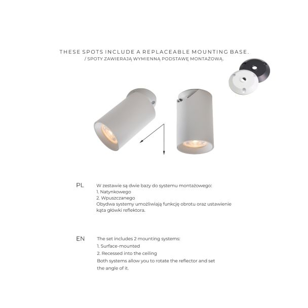ZUMALINE TLS006-WH TORE LAMPA SUFITOWA BIAŁA/WHITE