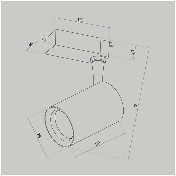 MAYTONI TR003-1-10W3K-S-B Vuoro Track Lighting czarny