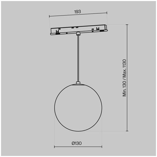 MAYTONI TR039-2-5W3K-W-1 Luna Track lampa wisząca biały