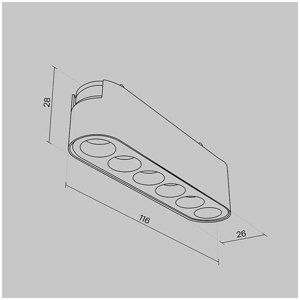 MAYTONI TR082-1-6W3K-M-B Points Track Lighting czarny