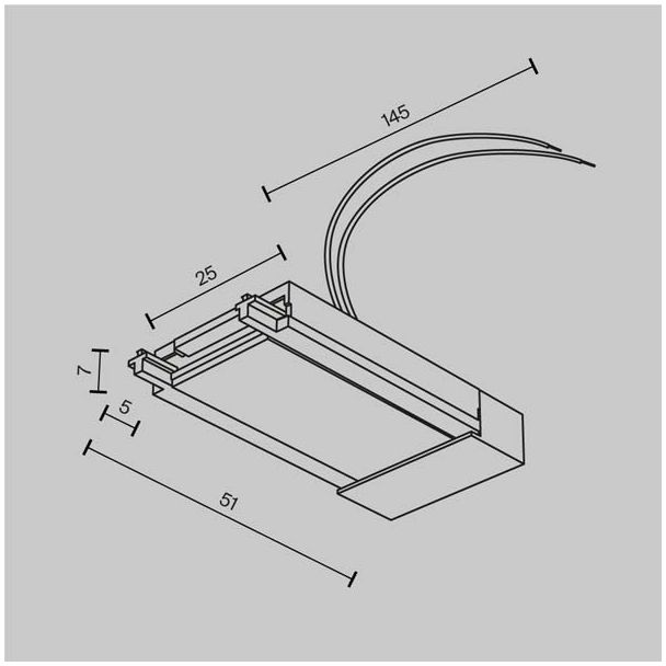 MAYTONI TRA084B-11W Accessories for tracks Radity Power connector biały