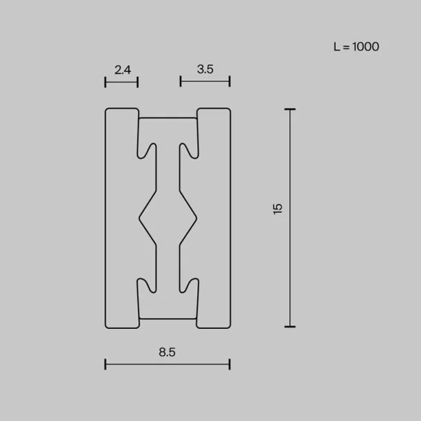 MAYTONI TRX154-111BS Surface-mounted/suspended busbar for track lights