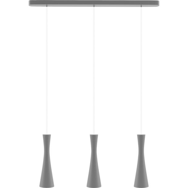 HELLUX 8510312 Lampa wisząca szara Vegas 3 pł