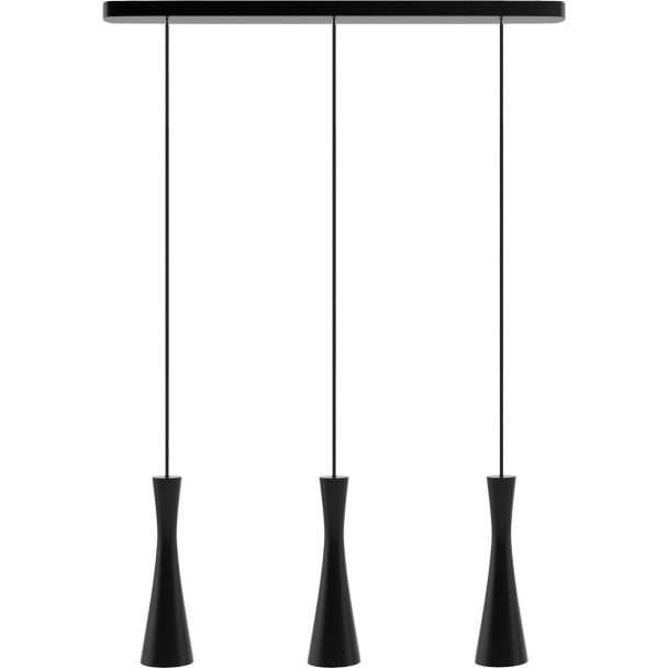 HELLUX 8510319 Lampa wisząca czarna Vegas 3 pł