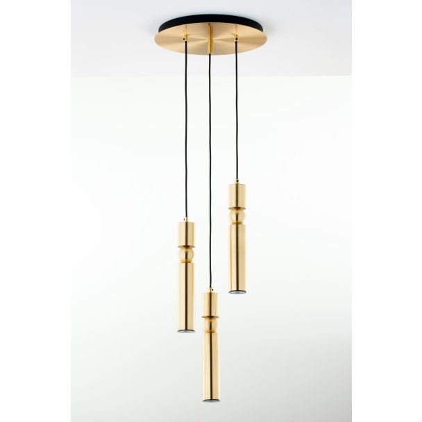 JUPITER ALAS lampa wisząca 3-punktowa mosiądz kulka ms 2019