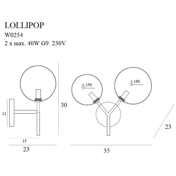 Maxlight Lollipop W0254 Kinkiet