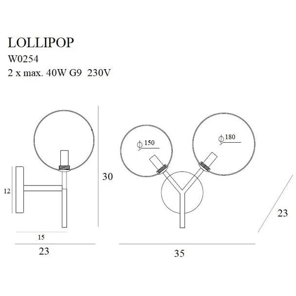 Maxlight Lollipop W0254 Kinkiet