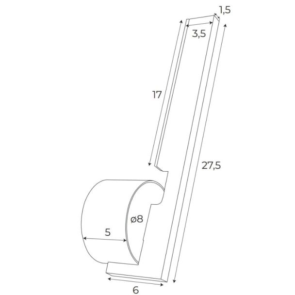 MAXLIGHT W0345 KINKIET MERANO I ZŁOTY