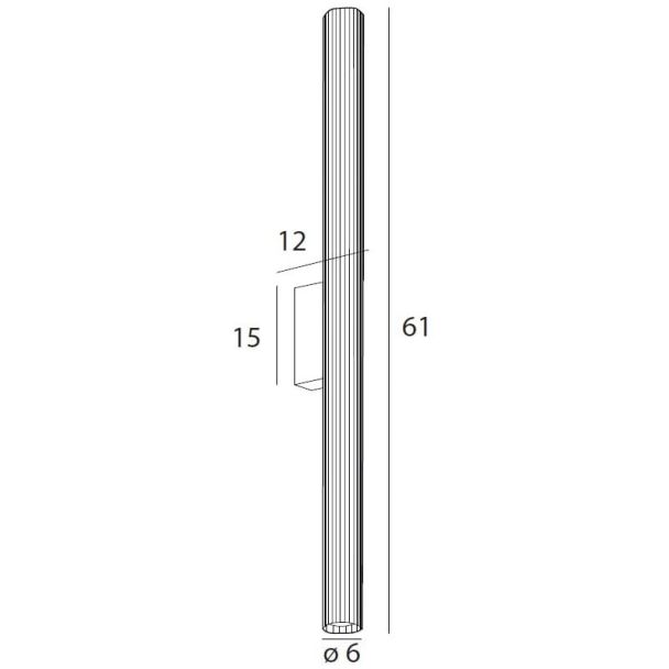 MAXLIGHT W0366 KINKIET FAYETTE 61CM 12W IP44 3000K ZŁOTY
