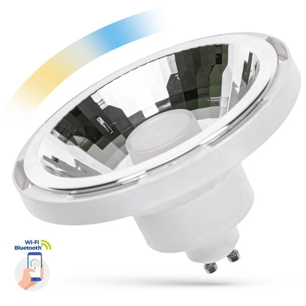 SPECTRUMLED 14512 Żarówka LED AR111 GU10 SMD 230V 10W BIAŁY 30st CCT+DIM Wi-Fi/BT Spectrum SMART