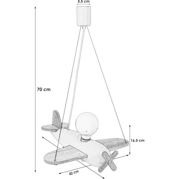 HELLUX 1042302 Lampa wisząca Clipper naturalno-błękitny