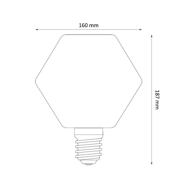 POLUX 317896 Żarówka dekoracyjna DecoVintage Led Filament LB160 Smoke E27 4W 50lm Extra WW
