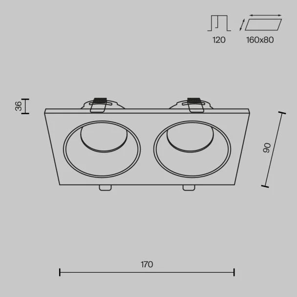 MAYTONI DL033-2-02B Zoom Downlight czarny