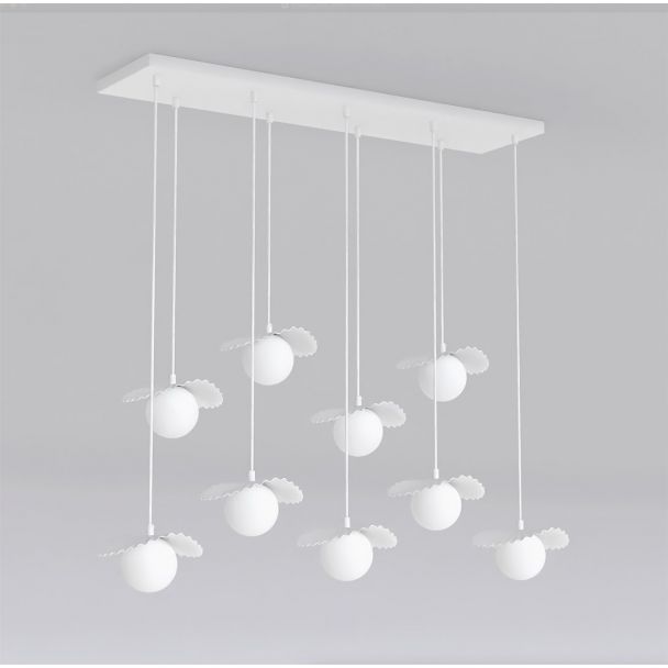 EMIBIG 1759/9 FLORA 9 WHITE OPAL Lampa wisząca