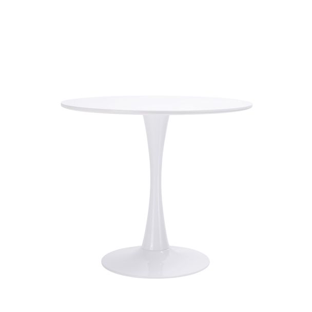 Modesto Design T1020.WHITE MODESTO stół TULIP FI 90 biały - MDF, podstawa metalowa