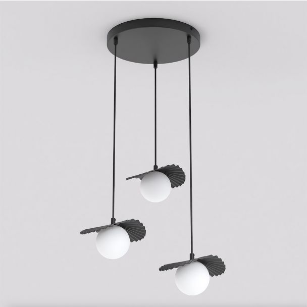EMIBIG 1758/3 FLORA 3PREM BLACK OPAL Lampa wisząca