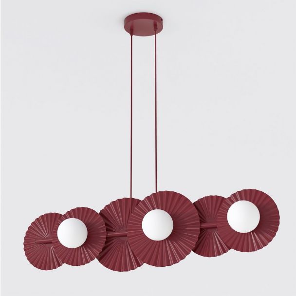 EMIBIG 1729/6 UMBRA 6 BURGUNDY Lampa wisząca