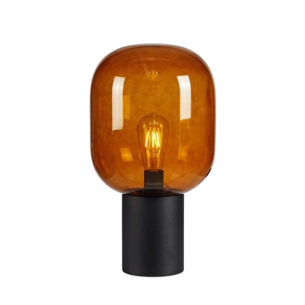 MARKSLOJD 108294 BROOKLYN lampa stołowa 1L 44cm Black/Brown