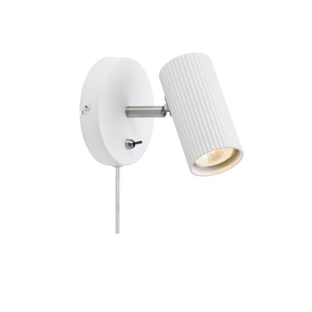 MARKSLOJD 108460 COSTILLA lampa ścienna 1L White/Satin Nickel