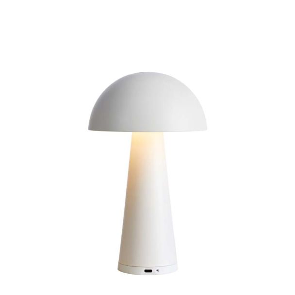 MARKSLOJD 108656 FUNGI Rechargeable lampa stołowa Matt White B/O