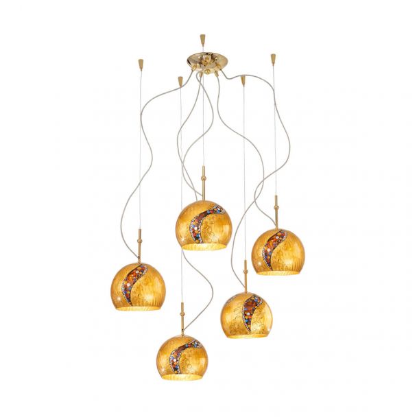 KOLARZ 0392.35.3.KI.AU LUNA lampa wisząca złoto 24K