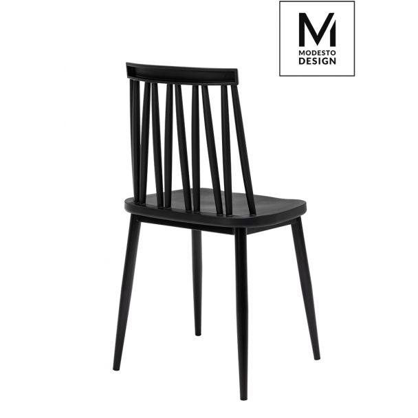 Modesto Design 8608.BLACK MODESTO krzesło TRAK czarne - polipropylen, metal