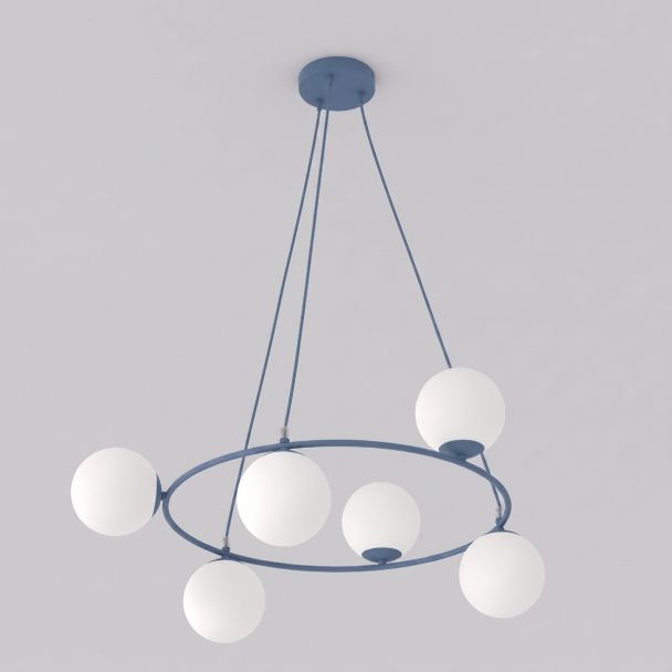 EMIBIG 1830/6 AZURA 6 DUSTY BLUE OPAL Lampa wisząca