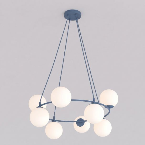 EMIBIG 1830/8 AZURA 8 DUSTY BLUE OPAL Lampa wisząca
