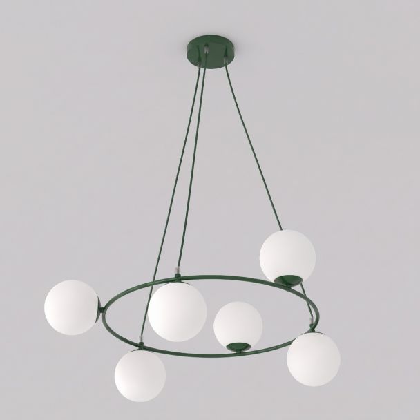 EMIBIG 1832/6 AZURA 6 OLIVE GREEN OPAL Lampa wisząca