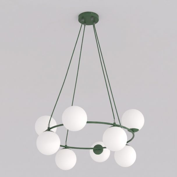 EMIBIG 1832/8 AZURA 8 OLIVE GREEN OPAL Lampa wisząca