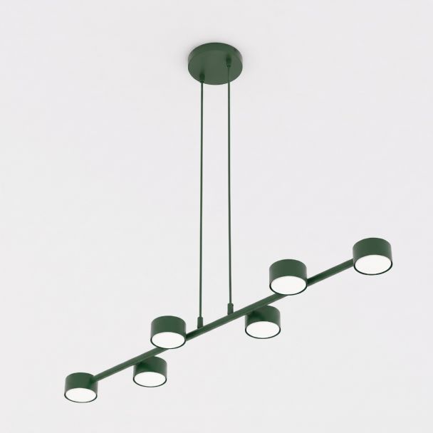 EMIBIG 1844/6 MEGARA 6 OLIVE GREEN Lampa wisząca