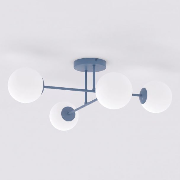 EMIBIG 1845/4 ROMA 4 DUSTY BLUE OPAL Lampa sufitowa