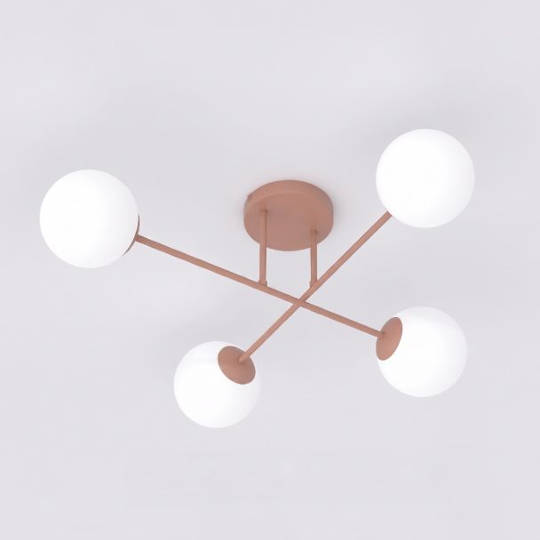 EMIBIG 1846/4 ROMA 4 CORAL OPAL Lampa sufitowa