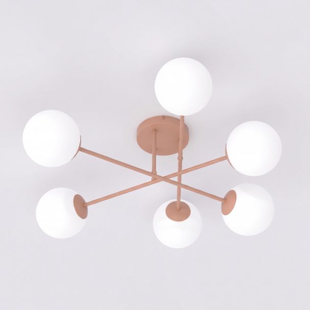 EMIBIG 1846/6 ROMA 6 CORAL OPAL Lampa sufitowa