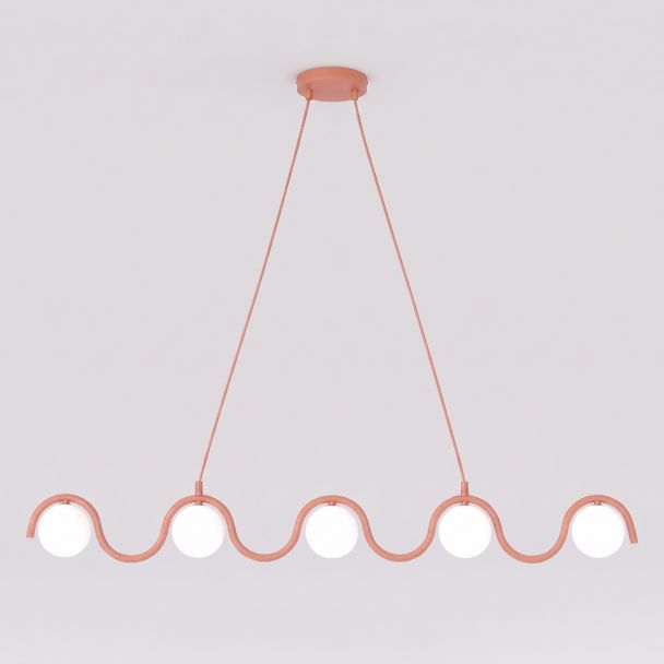 EMIBIG 1849/5 SINUS 5 CORAL Lampa wisząca