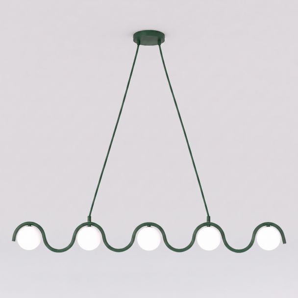 EMIBIG 1850/5 SINUS 5 OLIVE GREEN Lampa wisząca