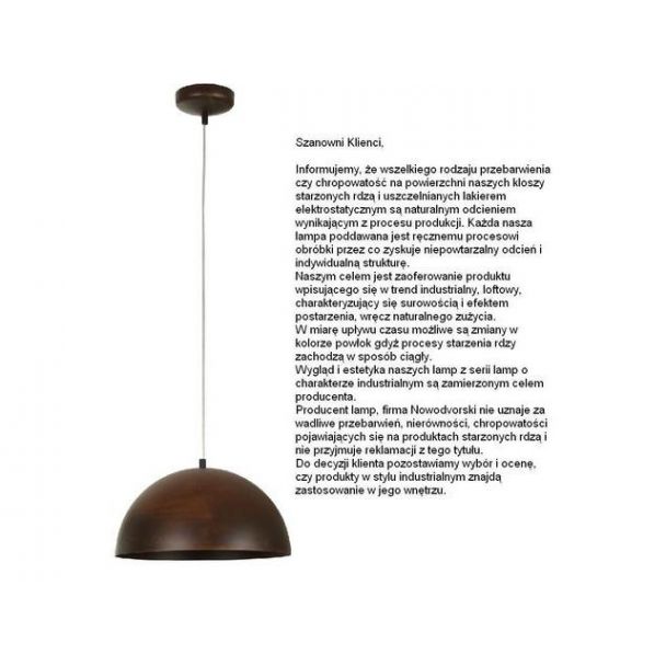 NOWODVORSKI HEMISPHERE RUST S 6367 lampa wewnętrzna sufitowa wisząca