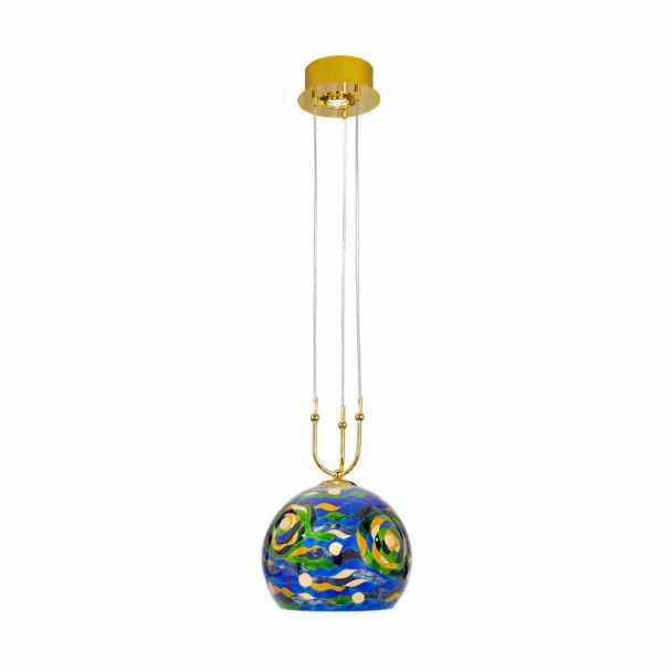 KOLARZ 0392.31+1M.3.AQ.BG LUNA lampa wisząca złoto 24K