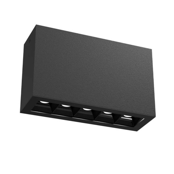 ANTIGO Plafon A - Glare 5 - Czarny (100 mm) 3000K 1037