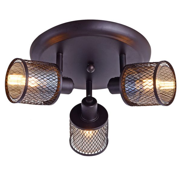 CANDELLUX 98-83098 LAMPA SUFITOWA CANABERA PLAFON KAWOWE ZŁOTO 3X40W E14 KLOSZ BURSZTYNOWY