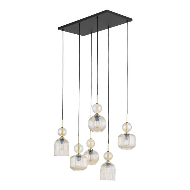 TK-LIGHTING 11044 SOPHIA COGNAC LAMPA WISZĄCA 6XE14