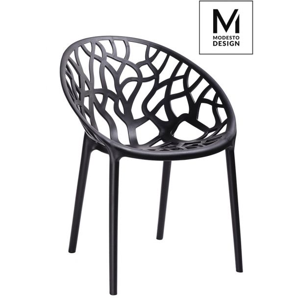 Modesto Design C1024.BLACK MODESTO krzesło KORAL czarne - polipropylen