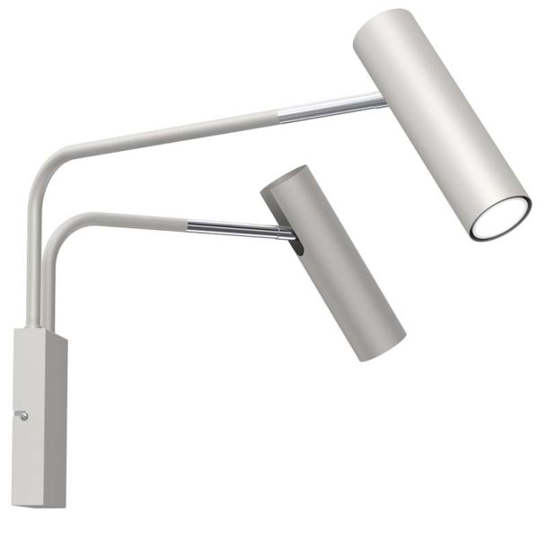 LUMINEX 286 kinkiet Axion grey/chrome 2xGU10