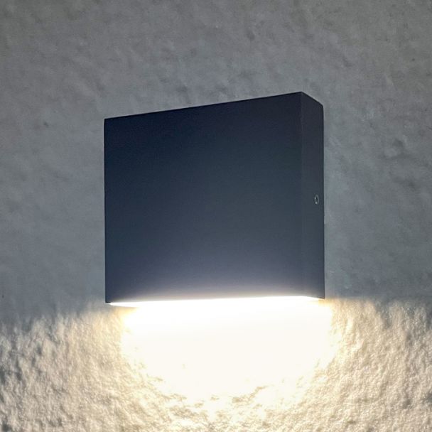 Polux 315687 Kinkiet zewnętrzny LED CHICAGO kwadrat pojedyńczy czarny