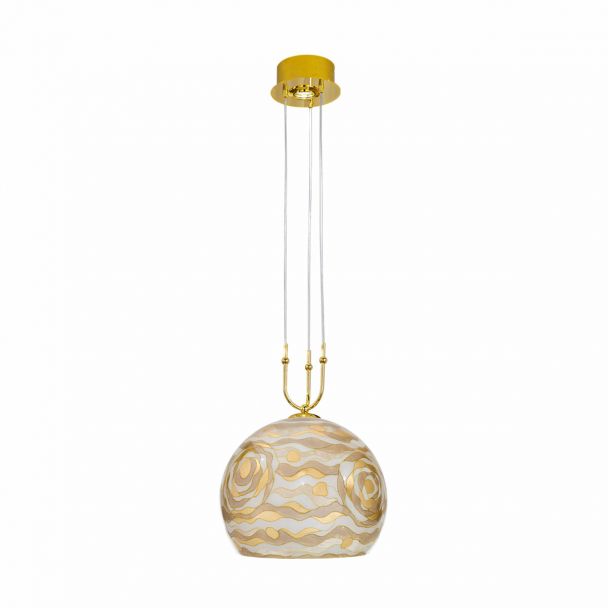 KOLARZ 0392.31+1L.3.AQ.CH LUNA lampa wisząca złoto 24K